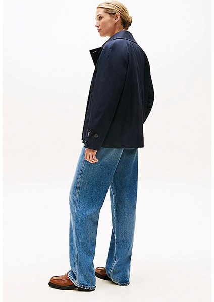 Kadın Pamuklu Normal Kesim Kısa Mavi Mont WW0WW45618DW5 fiyatları