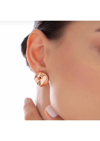 Gümüş Yin Yang Küpe, Pembe Altın Kaplama fiyatları