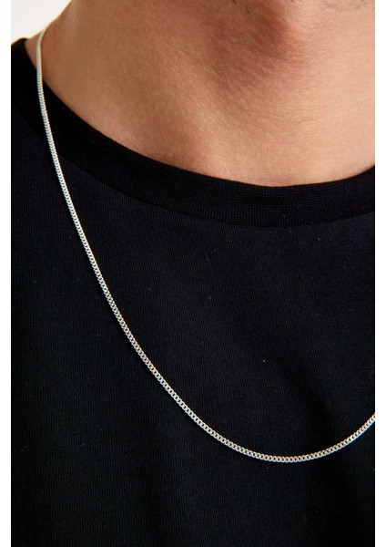 925 Ayar Gümüş Unisex Gurmet Zincir Kolye 1.7 mm 60 cm