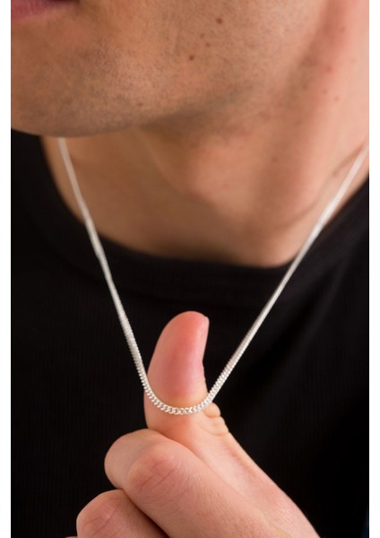 925 Ayar Gümüş Unisex Gurmet Zincir Kolye 2.2 mm