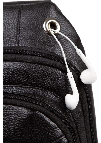 Erkek Pu Deri Çapraz Omuz Çantası, Günlük Kullanım, Siyah Renk fırsatları