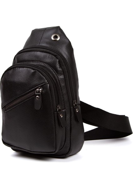 Erkek Pu Deri Çapraz Omuz Çantası, Günlük Kullanım, Siyah Renk indirimleri