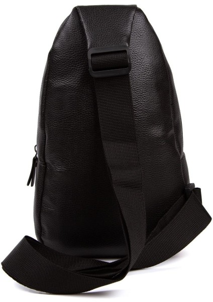 Erkek Pu Deri Çapraz Omuz Çantası, Günlük Kullanım, Siyah Renk