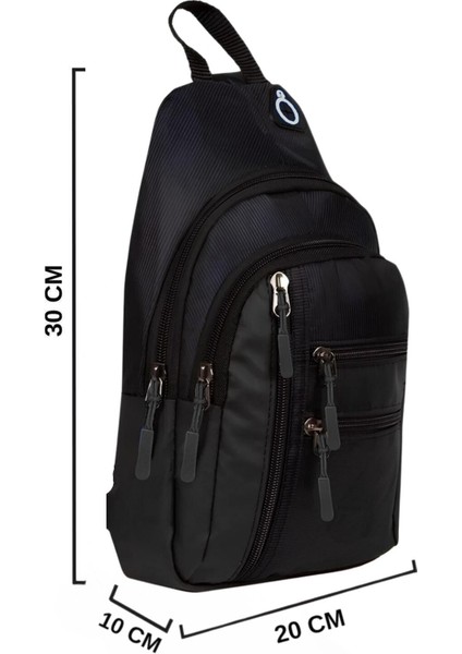 Suya Dayanıklı, USB Çıkışlı, Bel, Çapraz Omuz ve Göğüs Çantası, Siyah Renk modelleri