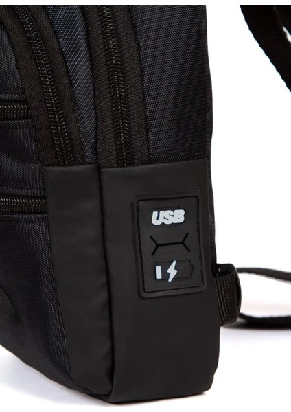 Suya Dayanıklı, USB Çıkışlı, Bel, Çapraz Omuz ve Göğüs Çantası, Siyah Renk fırsatları