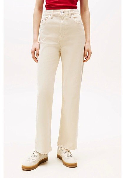 Kadın Layla Yüksek Bel Dar Paça Bej Pantolon DW0DW20997ACH fiyatları