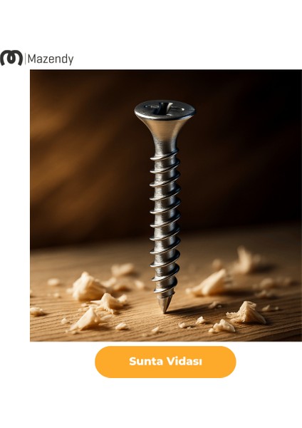 Sunta Vidası Galvanizli 4X30 mm 100 Adet modelleri