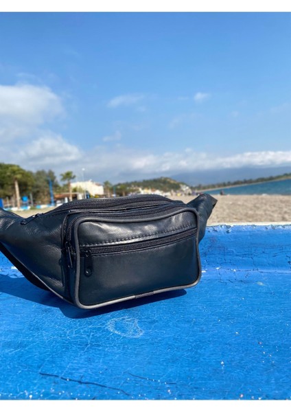Hakiki Deri Siyah Çok Amaçlı Bel ve Omuz Çantası indirimleri