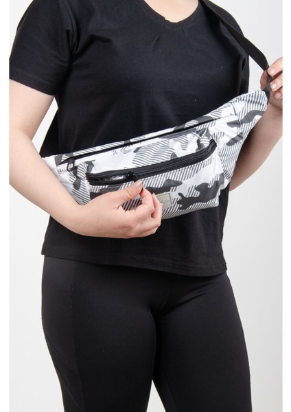 Renkli Kamuflaj Desenli Suya Dayanıklı Unisex Çapraz Omuz Bodybag