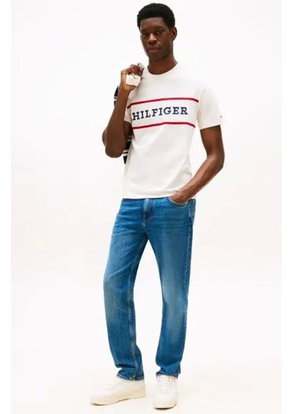 Erkek Americana Renk Bloklu Sarı T-Shirt MW0MW39845Z00