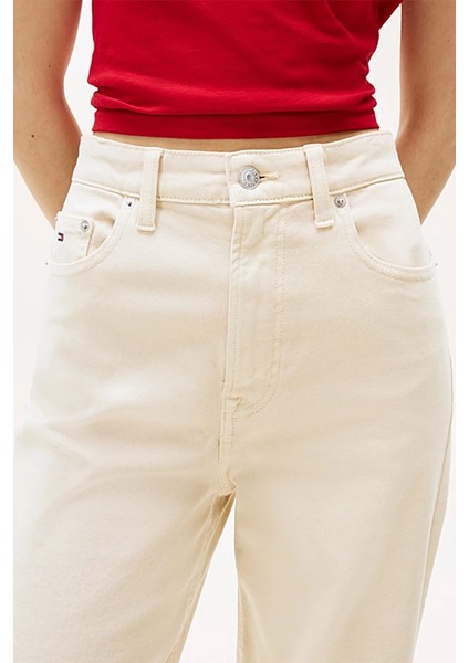 Kadın Layla Yüksek Bel Dar Paça Bej Pantolon DW0DW20997ACH fırsatları