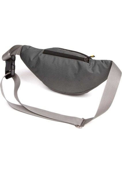 Su Geçirmez Unisex Çanta, Kumaş, Kulaklık Çıkışlı, Omuz ve Bel Askılı, Gri fırsatları