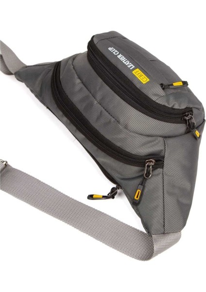 Su Geçirmez Unisex Çanta, Kumaş, Kulaklık Çıkışlı, Omuz ve Bel Askılı, Gri indirimleri