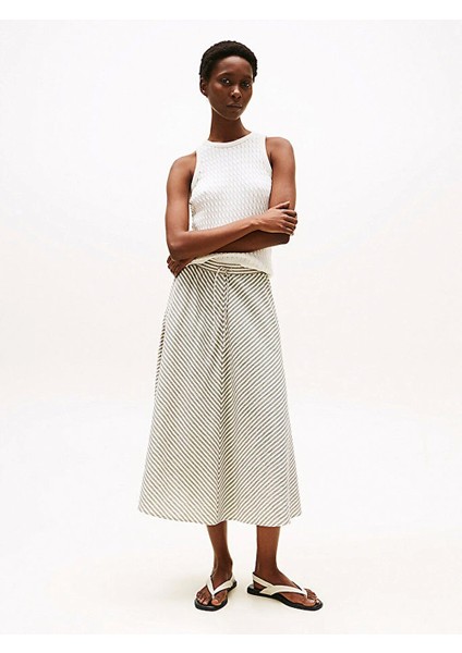 Kadın Pamuklu Ince Örgü Kolsuz Dar Kesim Beyaz Kazak WW0WW45706YA8 fırsatları