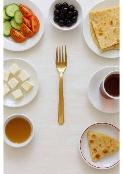 Plastik Çatal Gold 18CM - 25 Adet