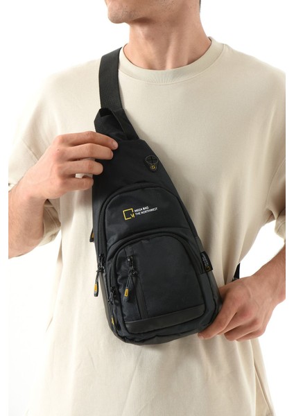 Siyah Unisex Göğüs Çapraz Çanta, Şık ve Pratik Günlük Kullanım Için fiyatları