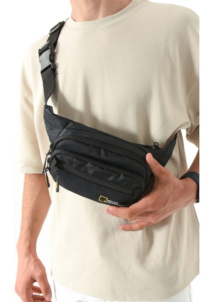 Siyah Bel ve Göğüs Çantası, Şık ve Kullanışlı Tasarım, Rahat Taşıma Seçeneği