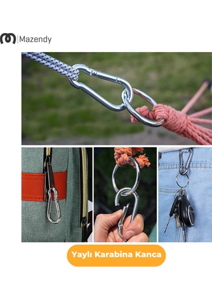 11X120 mm Düz Yaylı Karabina Kanca 1 Adet Paslanmaz Çelik Aparat indirimleri