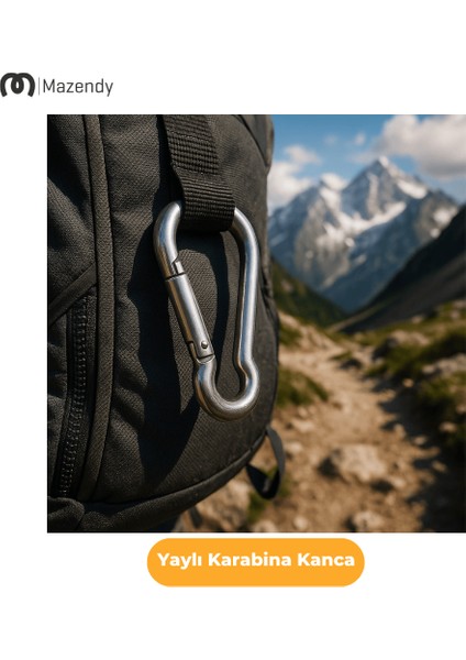 11X120 mm Düz Yaylı Karabina Kanca 10 Adet Paslanmaz Çelik Aparat modelleri