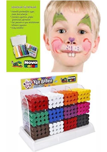 Yüz Boyası 6 Renk 1 Paket Face Paint Çevirmeli Yüz Boyası Canlı Renkler fiyatları