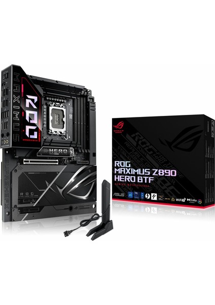 Rog Maximus Z890 Hero Btf Ddr5 (9200MHZ)OC M.2 Hdmı/usb-C Pcıe 5.0 1851P Atx Anakart