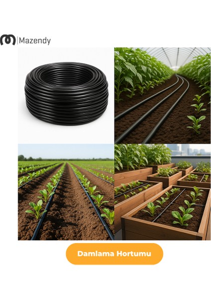 16 mm 100 M 20 cm Delik Aralıklı Damla Sulama Hortumu Tekli modelleri