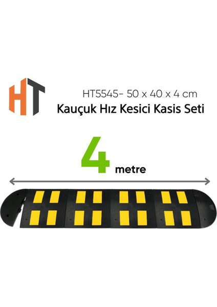 Kauçuk Hız Kesici Kasis Seti 50 x 40 x 4 cm - Eko - 4 Metre