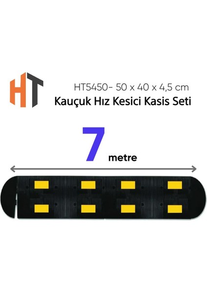 Kauçuk Hız Kesici Kasis Seti -2 Bantlı Eko - 7 Metre