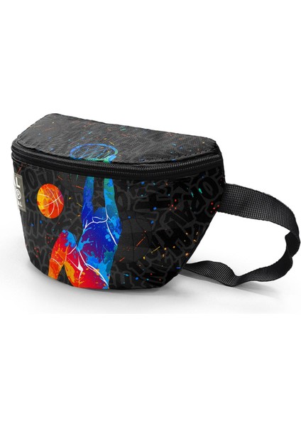 Gri Basketbol Desenli Bel Çantası, Şık ve Kullanışlı Tasarım, Hafif ve Pratik. modelleri