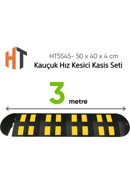 Kauçuk Hız Kesici Kasis Seti 50 x 40 x 4 cm - Eko - 3 Metre