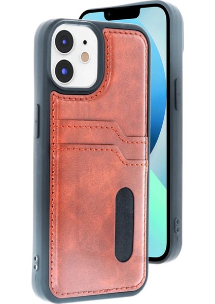 iPhone 11 Kılıf Sara Kartvizitli Deri Kılıf - Taba fiyatları