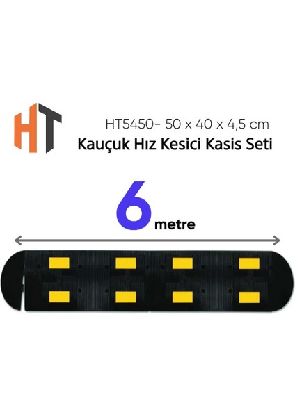 Kauçuk Hız Kesici Kasis Seti -2 Bantlı Eko - 6 Metre