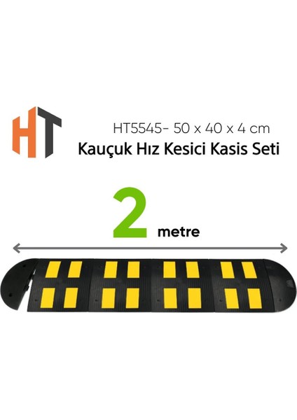 Kauçuk Hız Kesici Kasis Seti 50 x 40 x 4 cm - Eko - 2 Metre
