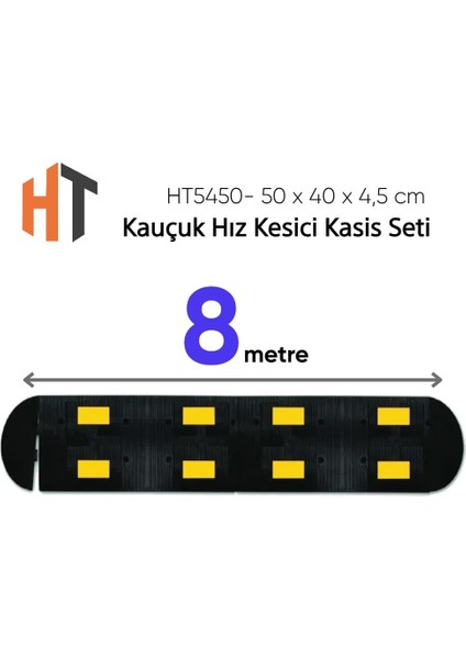 Kauçuk Hız Kesici Kasis Seti -2 Bantlı Eko - 8 Metre