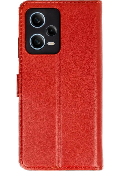 Xiaomi Redmi Note 12 Pro 5g Kılıf Trend S Plus Kapaklı Kılıf - Kırmızı