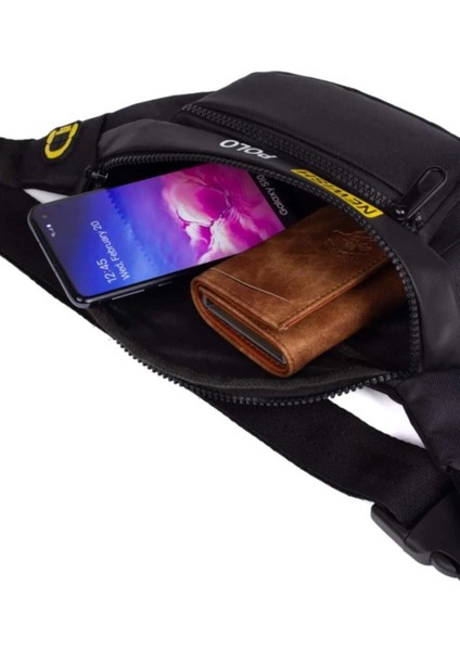 Şık Unisex Çok Amaçlı Omuz ve Bel Çantası, Günlük Kullanım, Siyah fırsatları