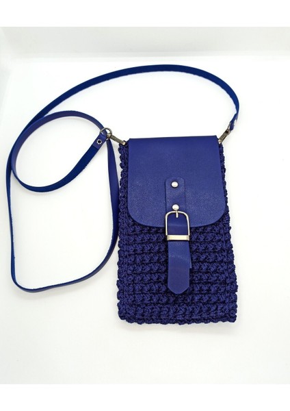 El Yapımı Lacivert Telefon ve Mini Bel Çantası, Şık ve Kullanışlı Tasarım fırsatları