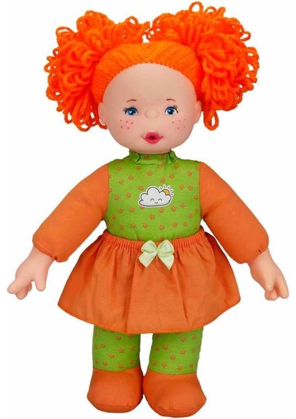 30012 Gökkuşağı Bebekleri 35 cm -Turuncu Saçlı Yeşil Elbiseli fiyatları