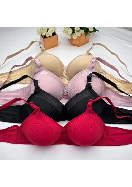 Kadın Ön Desenli Telsiz Dolgusuz C Cup Sütyen