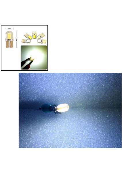 ( 5 x Adet ) 1 Set LED T10 Dipsiz Ampul 12V Sılıcon Canbus Smd LED Silika Whıte (Dipsiz Ampul Silikon LED Beyaz) fiyatları