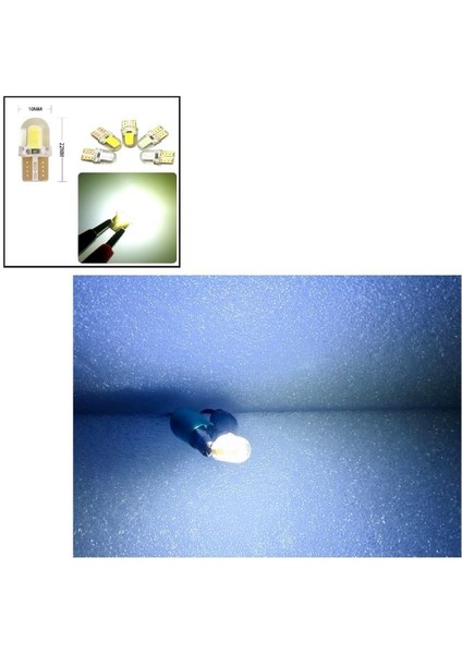 ( 5 x Adet ) 1 Set LED T10 Dipsiz Ampul 12V Sılıcon Canbus Smd LED Silika Whıte (Dipsiz Ampul Silikon LED Beyaz) fırsatları