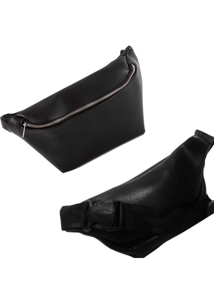 Şık Suni Deri Bel ve Omuz Çantası, Siyah Renkli, Kullanışlı ve Hafif Tasarım fiyatları