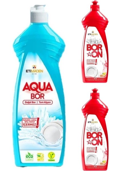 Aquabor Elde Bulaşık 650 ml + Sıvı Elde Bulaşık 650 ml X2