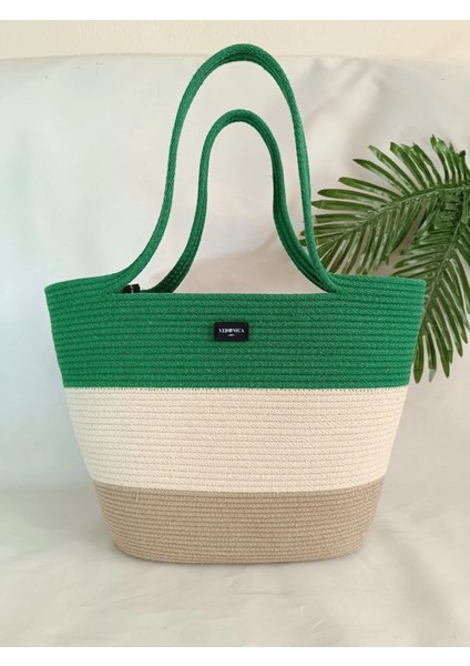 Kadın Omuz Plaj Çantası ve Clutch El Çantası Nazar Boncuğu Renkli