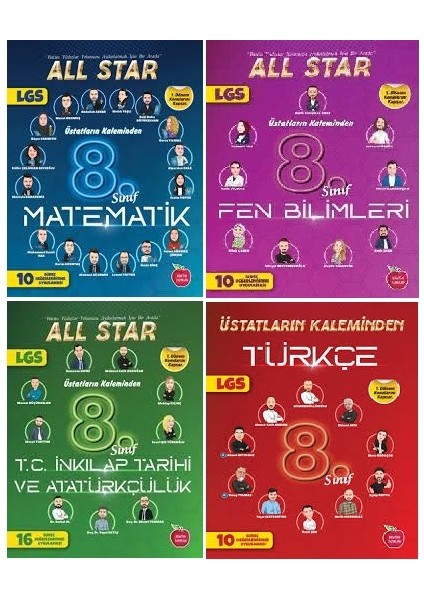 Newton Üstatların Kaleminden 8. Sınıf Fen Bilimleri, Türkçe, Matematik ve Inkılap Tarihi 1.dönem Süreç Değerlendirme Deneme Seti