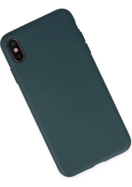 iPhone Xs Max Kılıf Nano Içi Kadife Silikon - Koyu Yeşil fiyatları