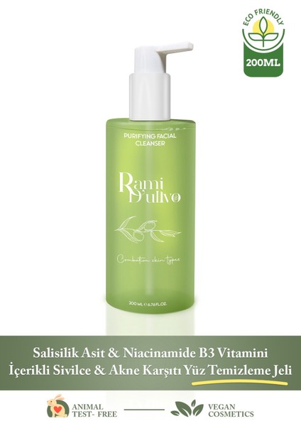 Arındırıcı Yüz Temizleme Jeli 200 ml - B3 Vitamini & Salisilik Asit İçeren Akne Karşıtı Cilt Bakım Jeli fırsatları