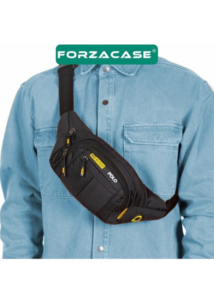 Şık Siyah Unisex Su Geçirmez 4 Bölmeli Bel ve Omuz Çantası fiyatları