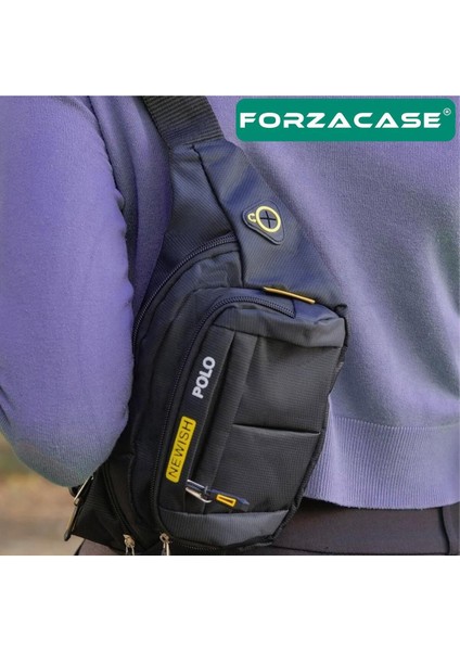 Şık Siyah Unisex Su Geçirmez 4 Bölmeli Bel ve Omuz Çantası indirimleri