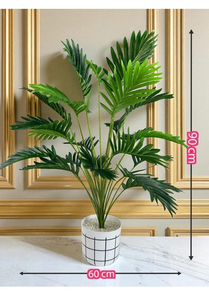 Yapay Ağaç Areka Palmiye 24 Yaprak 90CM Plastik Saksıda Yapay Salon Çiçeği Ev Dekorasyon Hediye Çiçek modelleri